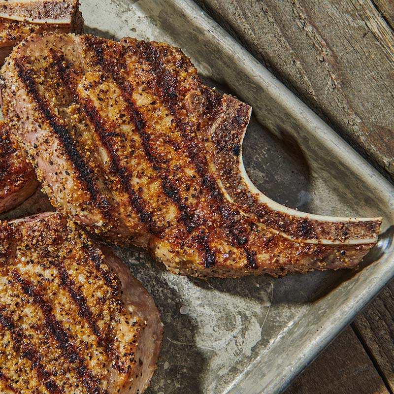 Pork steak rub top