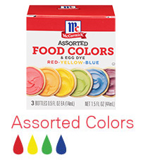 Assorted colors