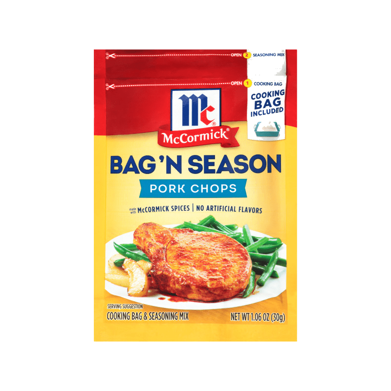 McCormick Bag 'N Season Pork Chops Seasoning Mix & Cooking Bag, 1.06 oz