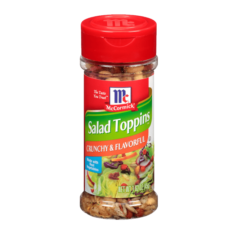 McCormick Crunchy Salad Toppings and Bacon Flavored Chips Bundle (one  container of each kind with storage/leftover bag). Great for topping salads  baked potatoes and more!