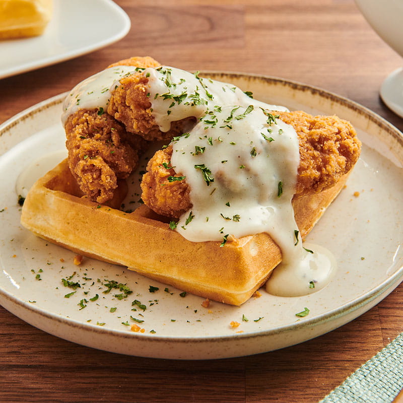 Chicken and deals waffles