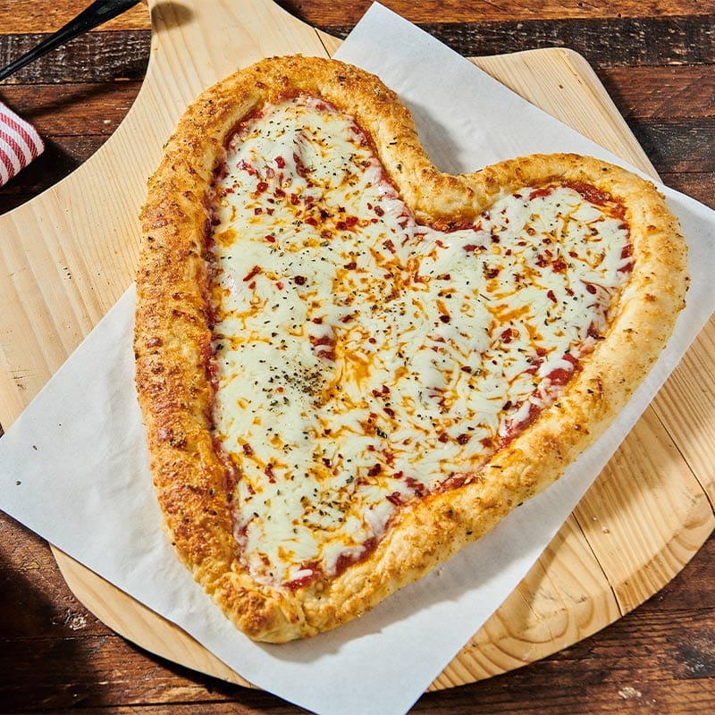 Heart-Shaped Pizzas