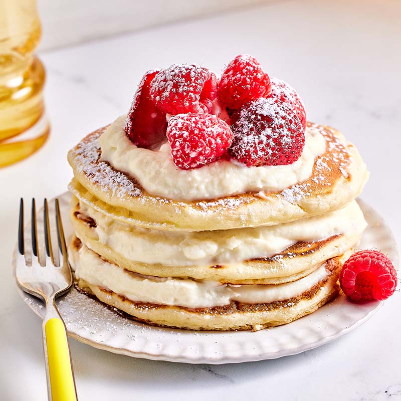 Lemon Ricotta Pancakes with Lemon Ricotta Cream