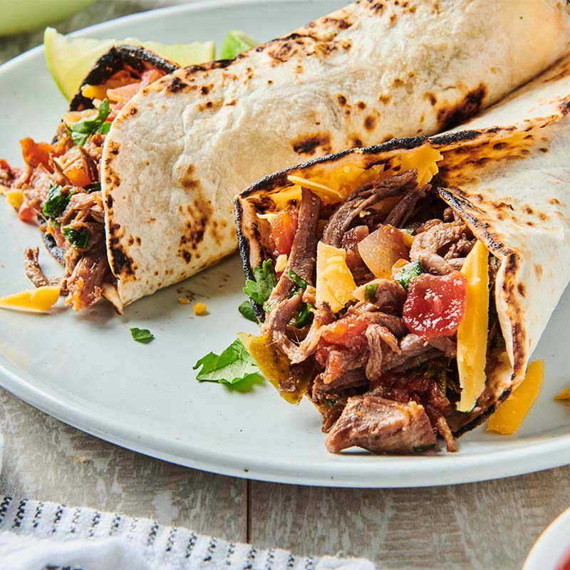 Slow Cooker Southwestern Beef Wraps