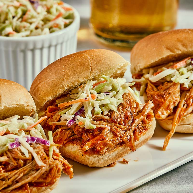 Beer Brined Carolina Pulled Pork Sliders