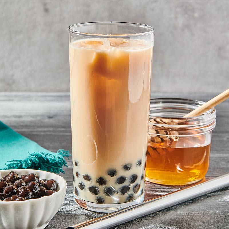 Vanilla Bubble Tea with Coconut Milk