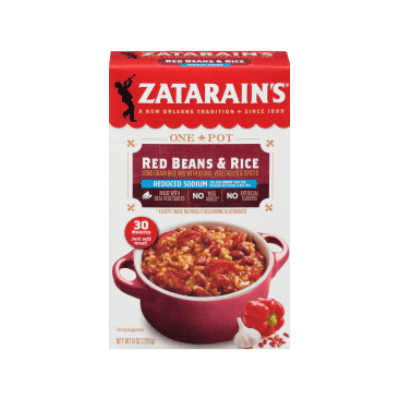 Zatarain's® Reduced Sodium Red Beans & Rice Mix