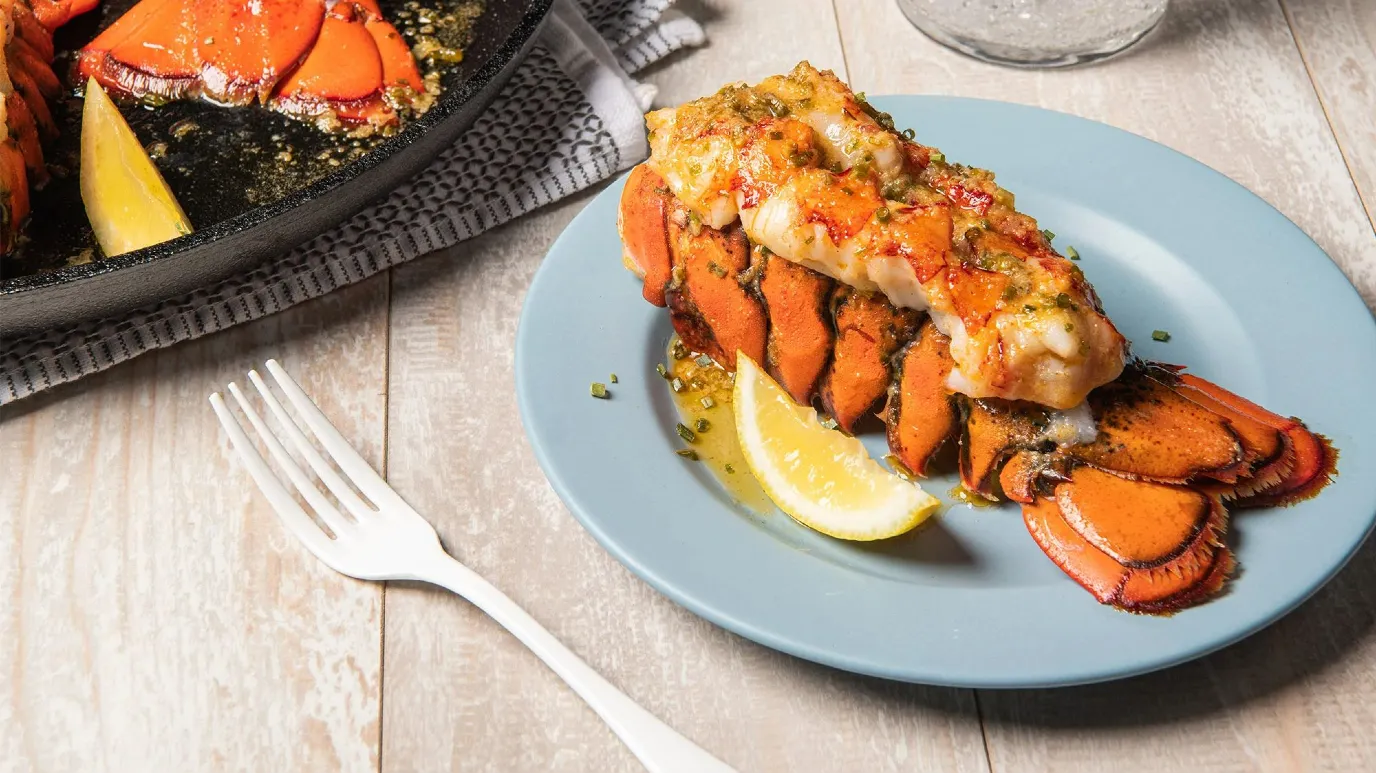 Baked lobster tail