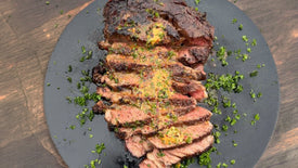 Grilled Ribeye with Cowboy Butter