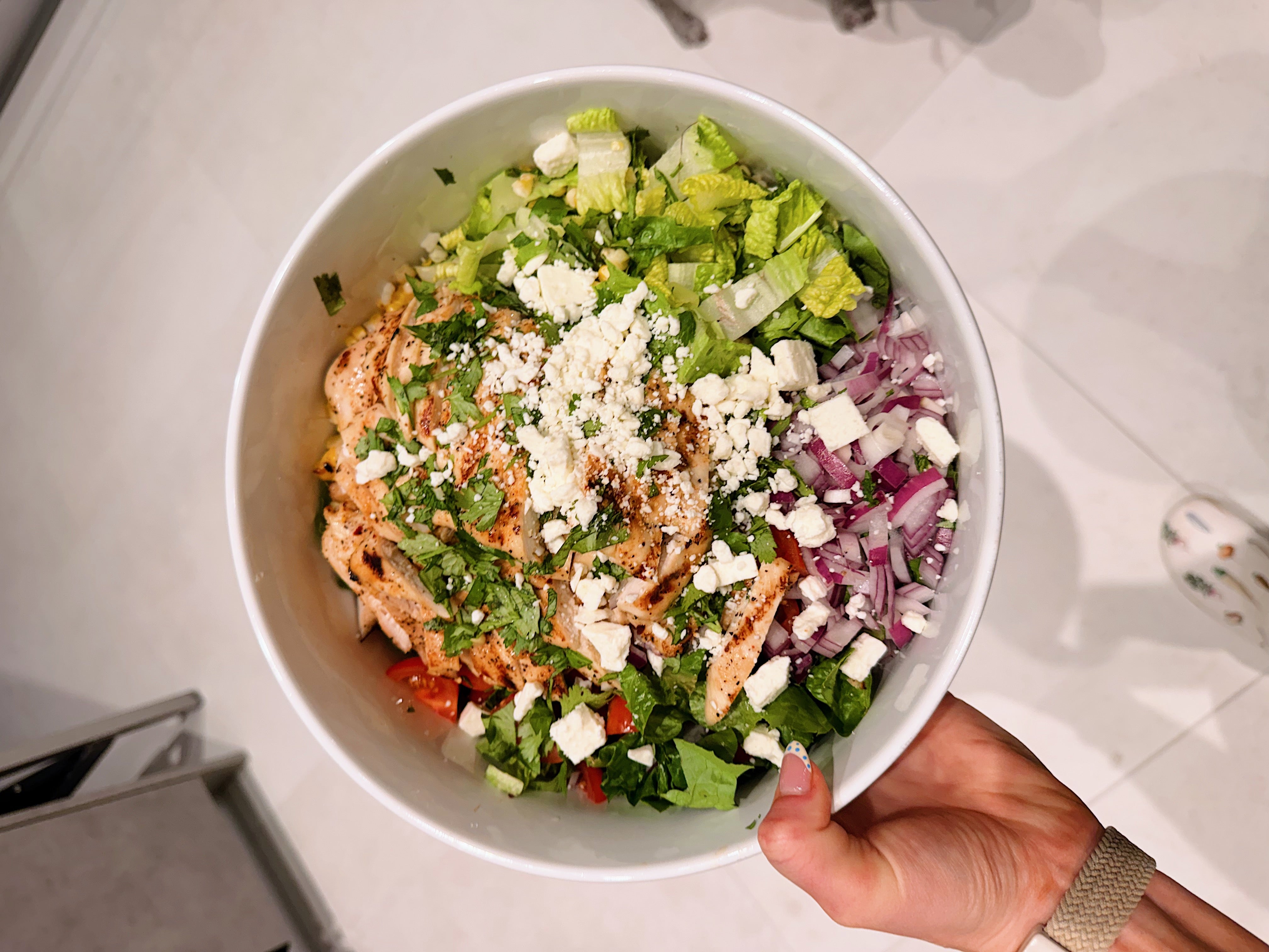 Honey Chipotle Chicken Salad with High Protein Ranch Dressing