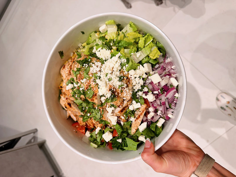 Honey Chipotle Chicken Salad with High Protein Ranch Dressing