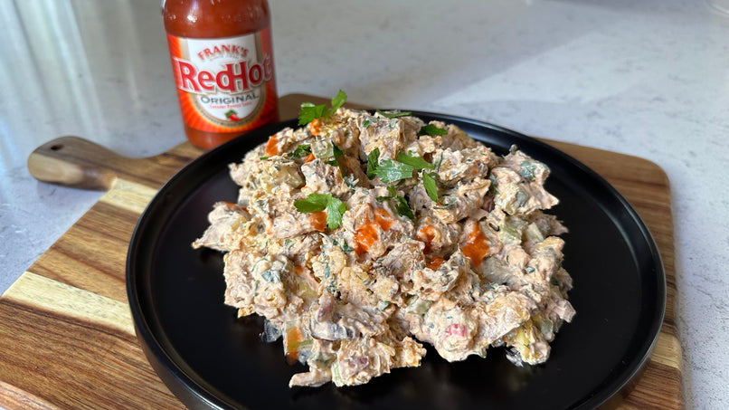Buffalo Smashed Potato Salad