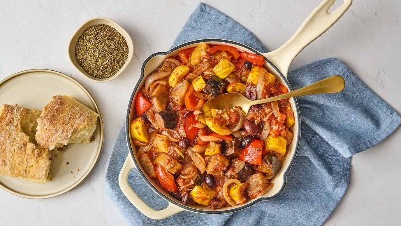 Ratatouille with crusty bread