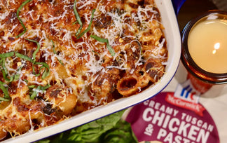 Tuscan Sausage Pasta Bake