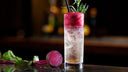 Beet and Black Pepper Espuma Topped Gin & Tonic