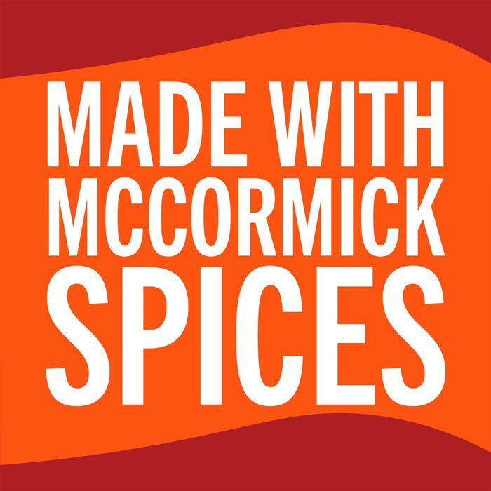 A red and orange logo that says Made with McCormick Spices.