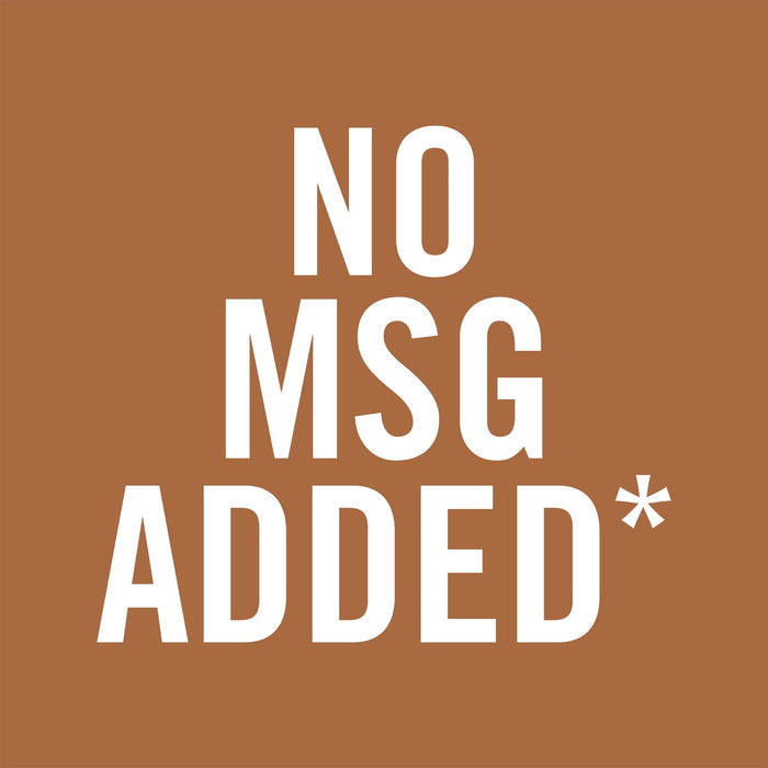 A white text graphic that says NO MSG ADDED*