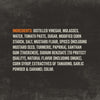 This image presents the full ingredients list for Mission Bbq Memphis Belle 15.5 Oz, featuring distilled vinegar, molasses, tomato paste, sugar, various spices, natural smoke flavor, and caramel color.