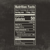 A nutrition facts label for Mission Bbq Memphis Belle 15.5 Oz, detailing 50 calories, 0g total fat, 200mg sodium, 12g total carbohydrate with 9g added sugars, and 0g protein per 2 tbsp serving.