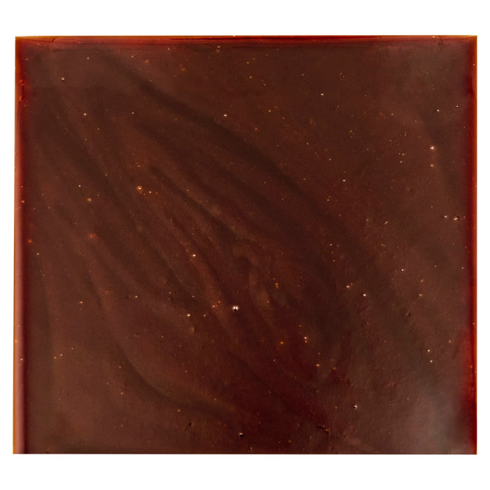 A square tile with a swirling pattern in shades of brown and amber.