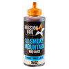 A bottle of Mission Bbq Blue Ridge Smoky Mountain 15 Oz BBQ sauce with an orange squeeze top.