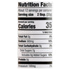 A nutrition facts label shows that a serving size of 2 tablespoons contains 35 calories, 0g of fat, 260mg of sodium, 9g of carbohydrates, 7g of total sugars, 6g of added sugars, and 0g of protein.