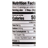 This is a nutrition facts label showing that a serving size of 2 tablespoons contains 50 calories, 13g of carbohydrates, and 10g of total sugars.
