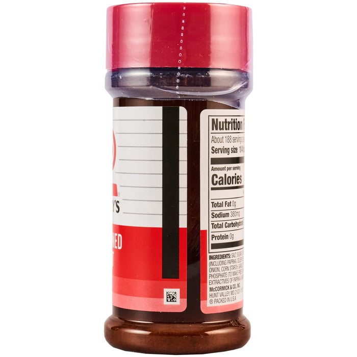 A bottle of McCormick's Grill Mates Montreal Steak Seasoning.