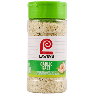 A bottle of Lawry's Garlic Salt.