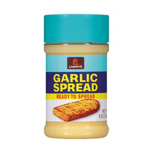 A jar of Lawry's Garlic Spread, ready to spread.