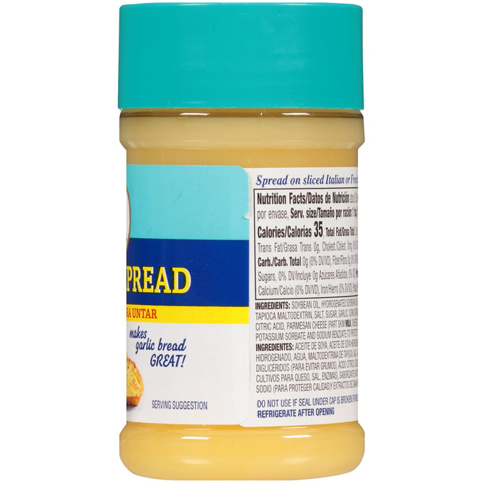 A jar of I Can't Believe It's Not Butter Garlic Spread.