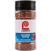 A bottle of Lawry's Seasoned Pepper, a colorful coarse ground blend.
