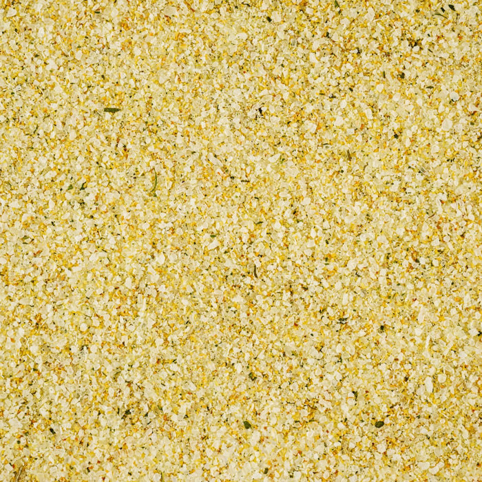 Close up of a mixture of salt, herbs and spices.