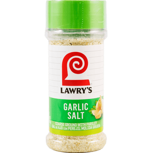 A container of Lawry's Garlic Salt.