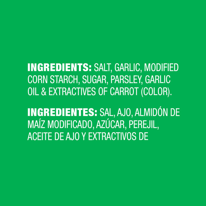 Ingredients for a product are listed in English and Spanish.