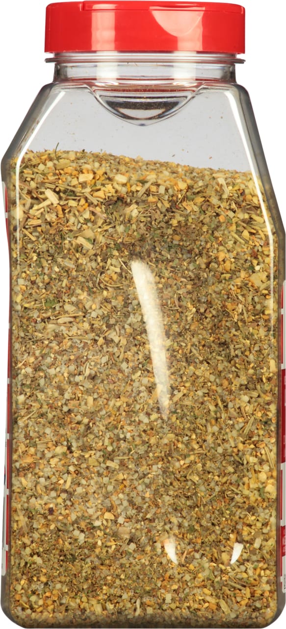 A close-up of a jar of McCormick Grill Mates Montreal Steak Seasoning.