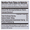 Nutrition facts label for a product with 0 calories per serving.
