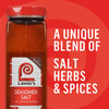 A bottle of Lawry's Seasoned Salt, a unique blend of salt, herbs, and spices.