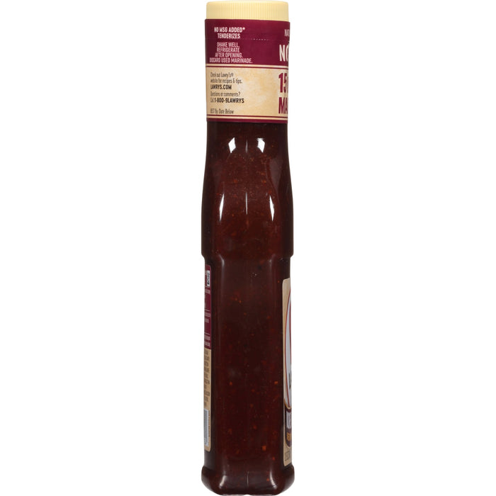 A bottle of Lawrys Korean-Style BBQ marinade.