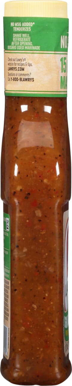 ["A bottle of Lawry's Signature Italian Marinade."]