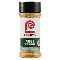 A bottle of Lawry's Adobo with Pepper seasoning.