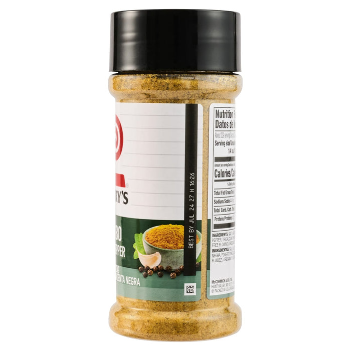 A bottle of Kinder's The Blend seasoning is shown.