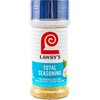 A container of Lawrys Casero Total Seasoning for cooking and grilling.