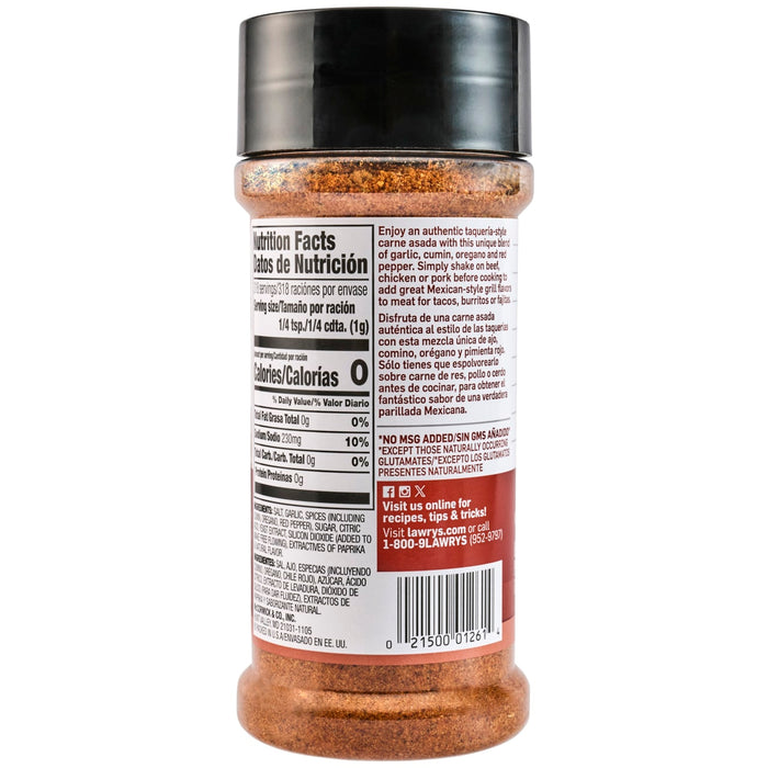 A bottle of Kinder's The Blend seasoning with a black lid and a label showing nutritional information and a barcode.