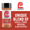 Lawry's Carne Asada seasoning blend features a unique blend of garlic, cumin, oregano, and red pepper.
