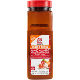 A Lawry's Wings &amp; Things Mango Habanero Wings Seasoning Mix jar.