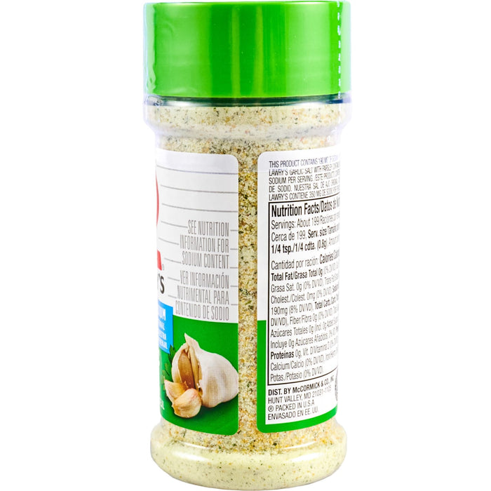 Lawry's® 25% Less Sodium Garlic Salt With Parsley, 5.62 oz