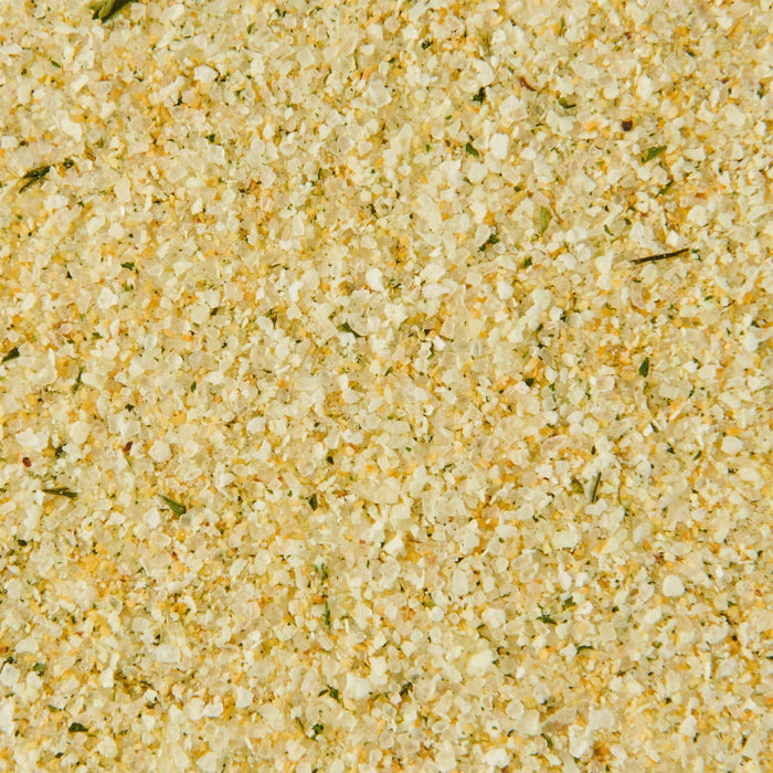 A close-up of seasoned breadcrumbs, commonly used for coating and adding texture to food.