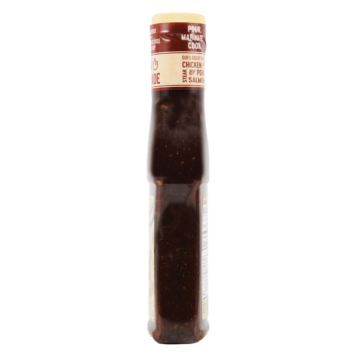 ['A bottle of Teriyaki Marinade.']