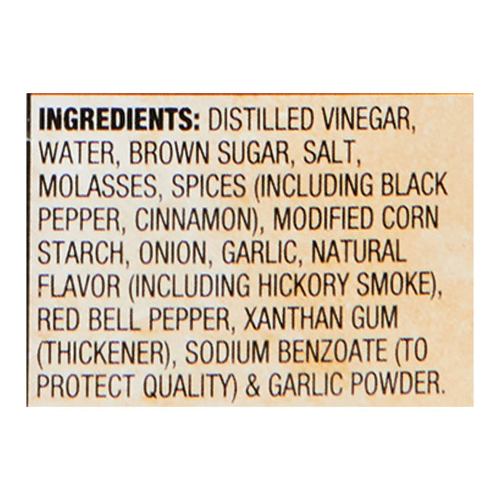 ['A list of ingredients for a barbecue sauce.']